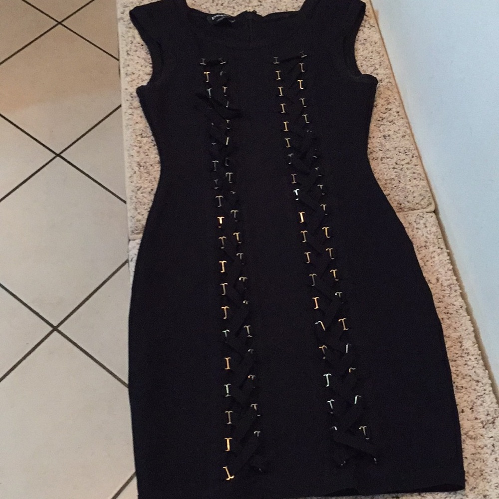 Bebe small petite black dress